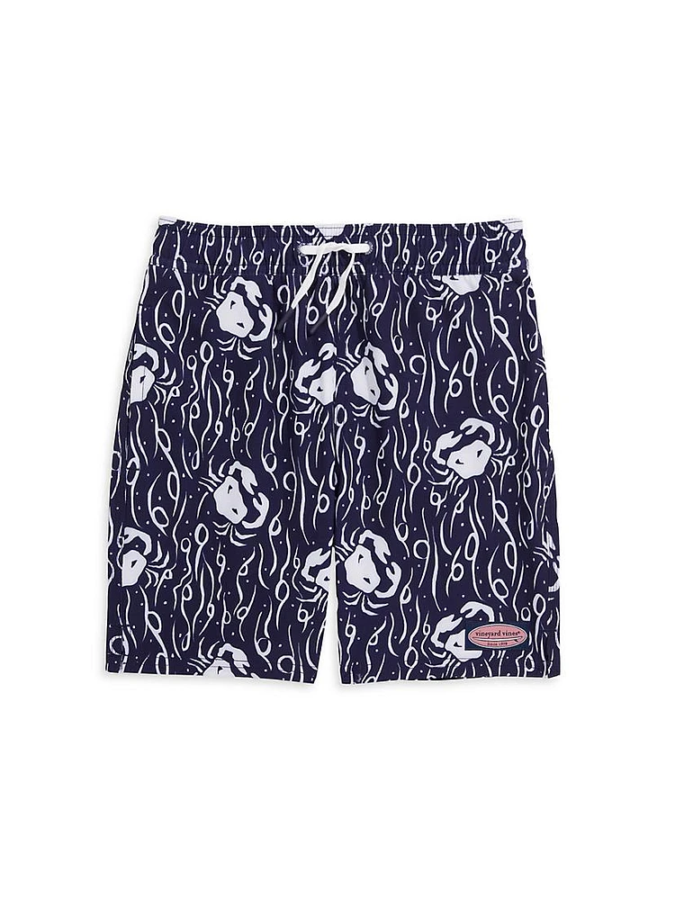 Little Boy's & Chappy Crab Swim Trunks