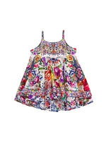 Baby Girl's Floral Print Tiered Dress