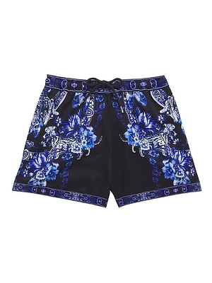 Little Boy's & Floral Print Shorts