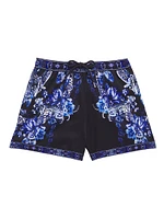 Little Boy's & Floral Print Shorts