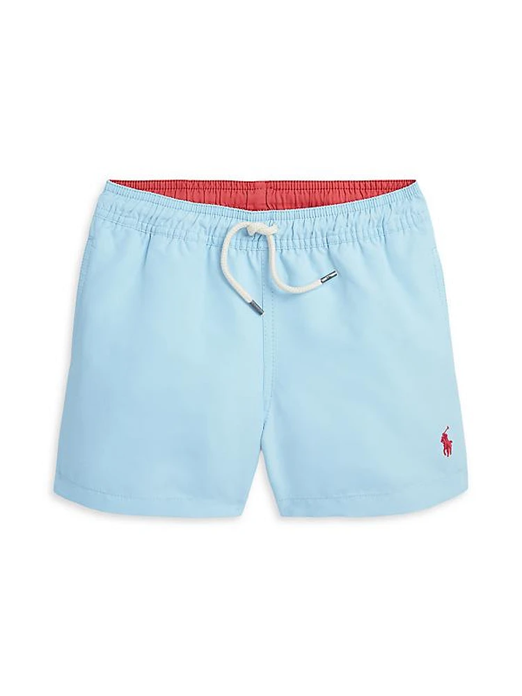 Little Boy's & Boy's Logo Swim Trunks