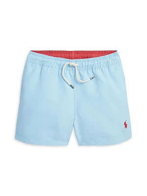 Little Boy's & Boy's Logo Swim Trunks