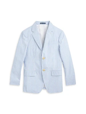 Little Boy's & Seersucker Single-Breasted Jacket