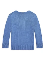 Little Boy's & Dog Crewneck Sweater