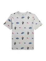 Little Boy's & Americana Polo Bear Crewneck T-Shirt