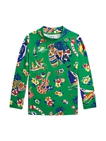 Little Boy's & Boy's Surf Polo Bear Rashguard Swim Top