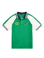 Little Boy's & Paris Mesh Polo Shirt