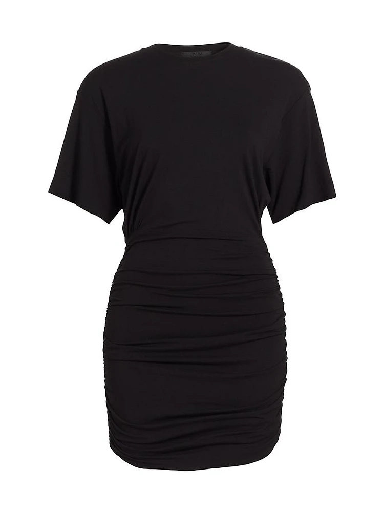 Ruched Matte Jersey Minidress