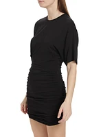 Ruched Matte Jersey Minidress