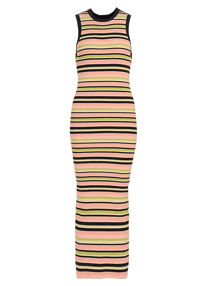 Striped Knit Maxi Dress