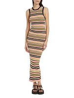 Striped Knit Maxi Dress