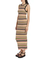 Striped Knit Maxi Dress