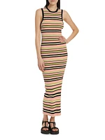 Striped Knit Maxi Dress