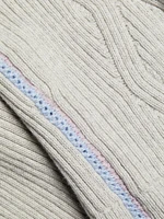 Cotton-Cashmere Mixed-Stitch Cardigan