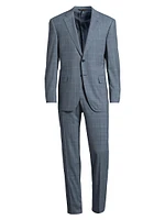 Siena Plaid Wool Single-Breasted Suit