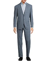 Siena Plaid Wool Single-Breasted Suit