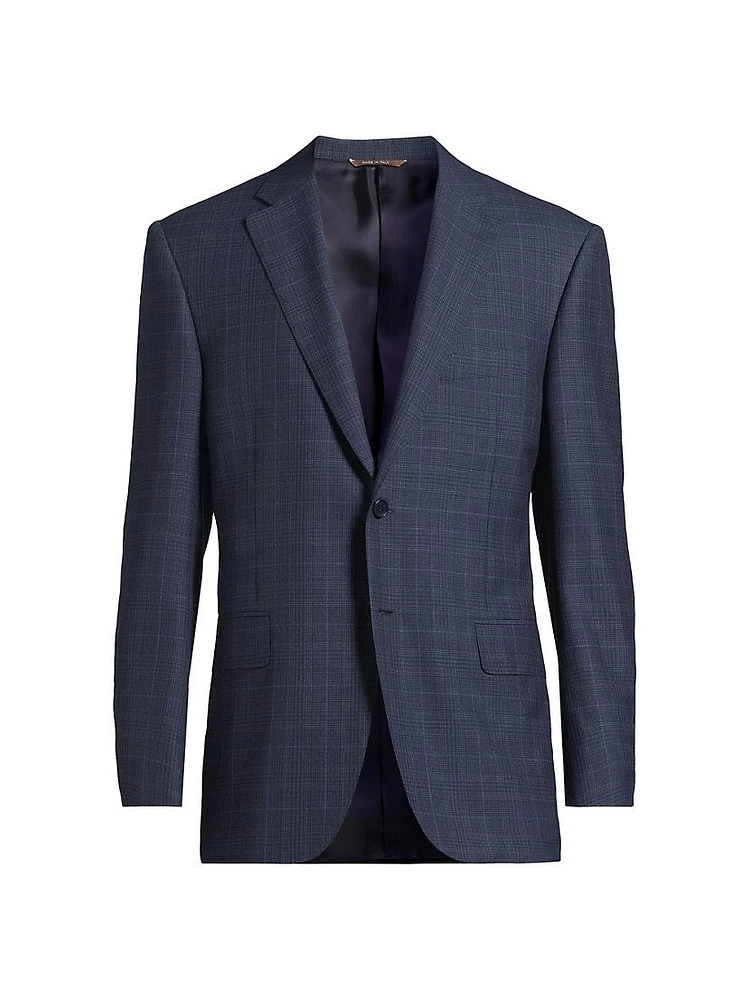 Siena Plaid Wool Two-Button Sport Coat