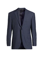 Siena Plaid Wool Two-Button Sport Coat