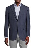 Siena Plaid Wool Two-Button Sport Coat