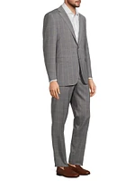 Milano Plaid Wool Single-Breasted Slim-Fit Suit