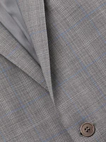 Milano Plaid Wool Single-Breasted Slim-Fit Suit