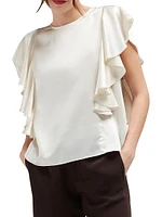 Scarlett Ruffle Silk Top