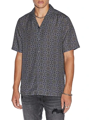 Plus Print Short-Sleeve Shirt