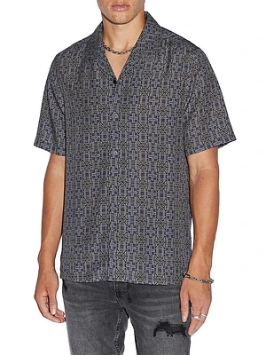 Plus Print Short-Sleeve Shirt