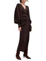 Lottie Silk Wrap Gown