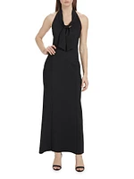 Bambi Sje Tie Halter Gown