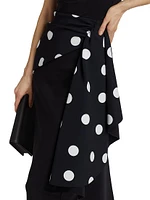 Airose Polka Dot Sash Midi-Dress