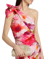 Gosia One-Shoulder Floral Cocktail Dress