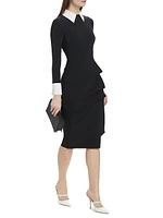 Ferflo Bic Collared Cocktail Dress