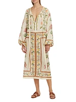 Zircon Bisuteria Linen Kaftan Dress