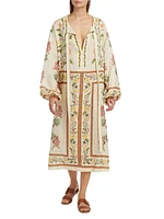 Zircon Bisuteria Linen Kaftan Dress