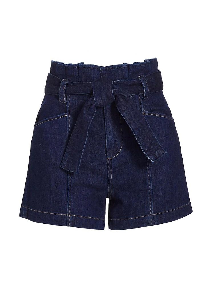 Anessa Belted Denim Shorts