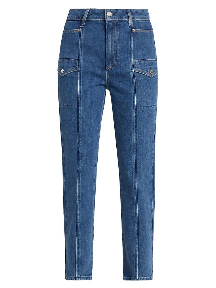 Alexis High-Rise Tapered-Leg Jeans