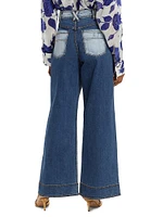 Abstraction Embrace Wide-Leg Jeans