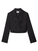 Vito Double-Breasted Crop Blazer