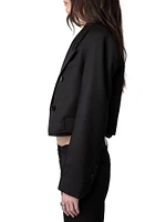 Vito Double-Breasted Crop Blazer