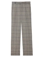 Pura Plaid Wool Wide-Leg Pants