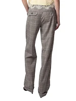 Pura Plaid Wool Wide-Leg Pants