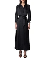 Ritchil Tie-Waist Maxi Shirtdress