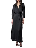 Ritchil Tie-Waist Maxi Shirtdress