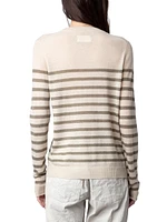 Source Striped Slogan Cashmere Sweater