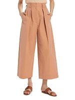 Emery Cotton High-Rise Wide-Leg Pants