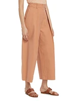 Emery Cotton High-Rise Wide-Leg Pants