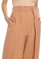 Emery Cotton High-Rise Wide-Leg Pants