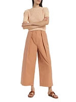 Emery Cotton High-Rise Wide-Leg Pants