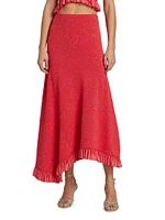 Josephine Jacquard Asymmetric Maxi Skirt